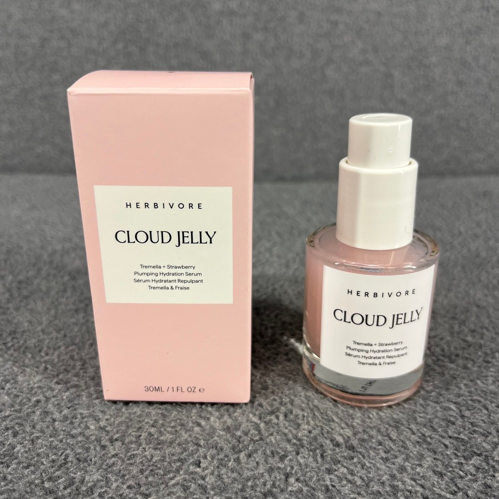 Herbivore Cloud Jelly Serum Pink Plumping Hydration Tremella Strawberry 1 oz